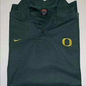 Vintage 90s Nike University of Oregon Ducks Men Sz XL Polo Shirt Green THICK